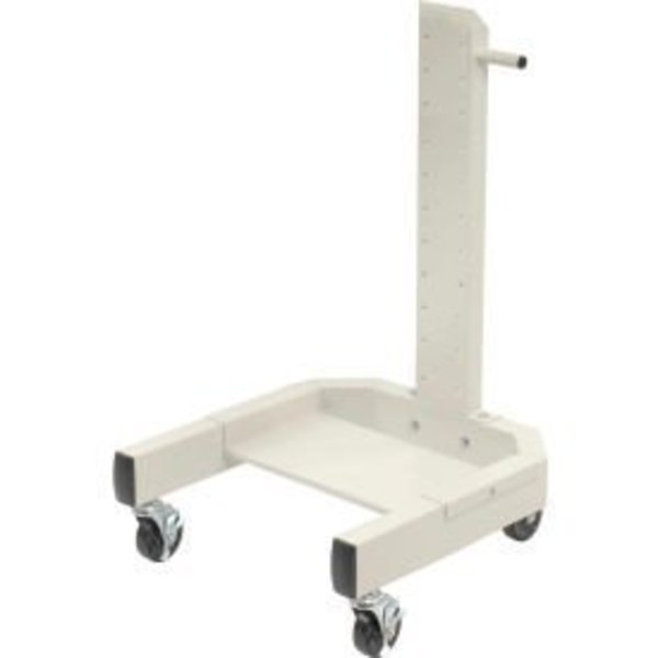 Global Equipment 40"H Mobile Post with Caster Base - Beige 239146BG